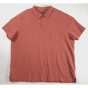 Wallin & Bros Polo Shirt Mens 2XL Orange 100% Cotton Short Sleeve
